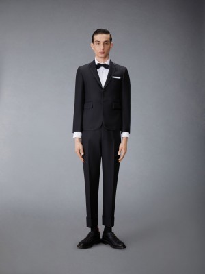 Thom Browne 2PLY MOHAIR CLASSIC TUXEDO Mäntel Herren Schwarz | RDW97M96480