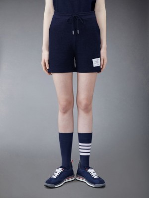 Thom Browne Classic Pique Stripe Kurze Hose Damen Blau | DUW51H28696