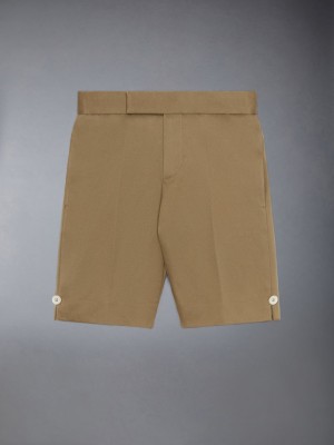 Thom Browne Cotton Twill Bermuda Kurze Hose Mädchen Braun | IST02S99534