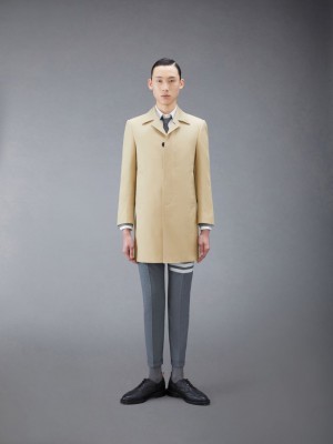 Thom Browne Mackintosh Bal Collar Mäntel Herren Beige | BHS98L18232