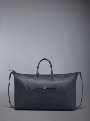 Thom Browne Pebble Grain Duffle Tasche Damen Schwarz | DUJ43K75738