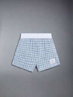Thom Browne Tweed Jersey Rugby Kurze Hose Mädchen Blau | NMG44C35783