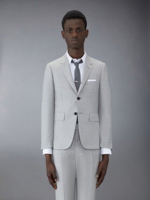 Thom Browne Twill Classic Sport Mäntel Herren Grau | LSS43D16808