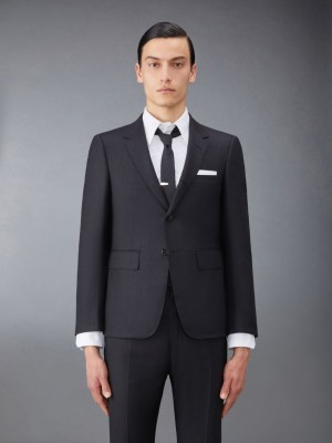 Thom Browne Twill Classic Sport Mäntel Herren Schwarz | COW16V34735