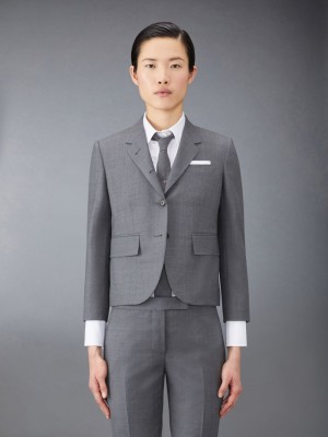 Thom Browne Twill High Armhole Sport Mäntel Damen Grau | VZY16Y65044
