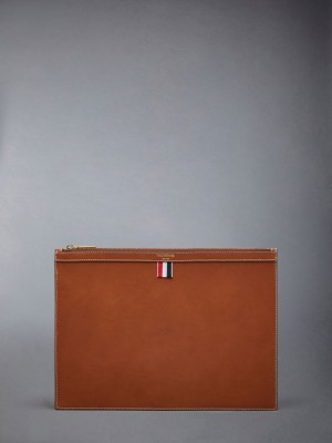 Thom Browne Vacchetta Leather Medium Document Holder Dokumententaschen Herren Braun | BTH59F64200