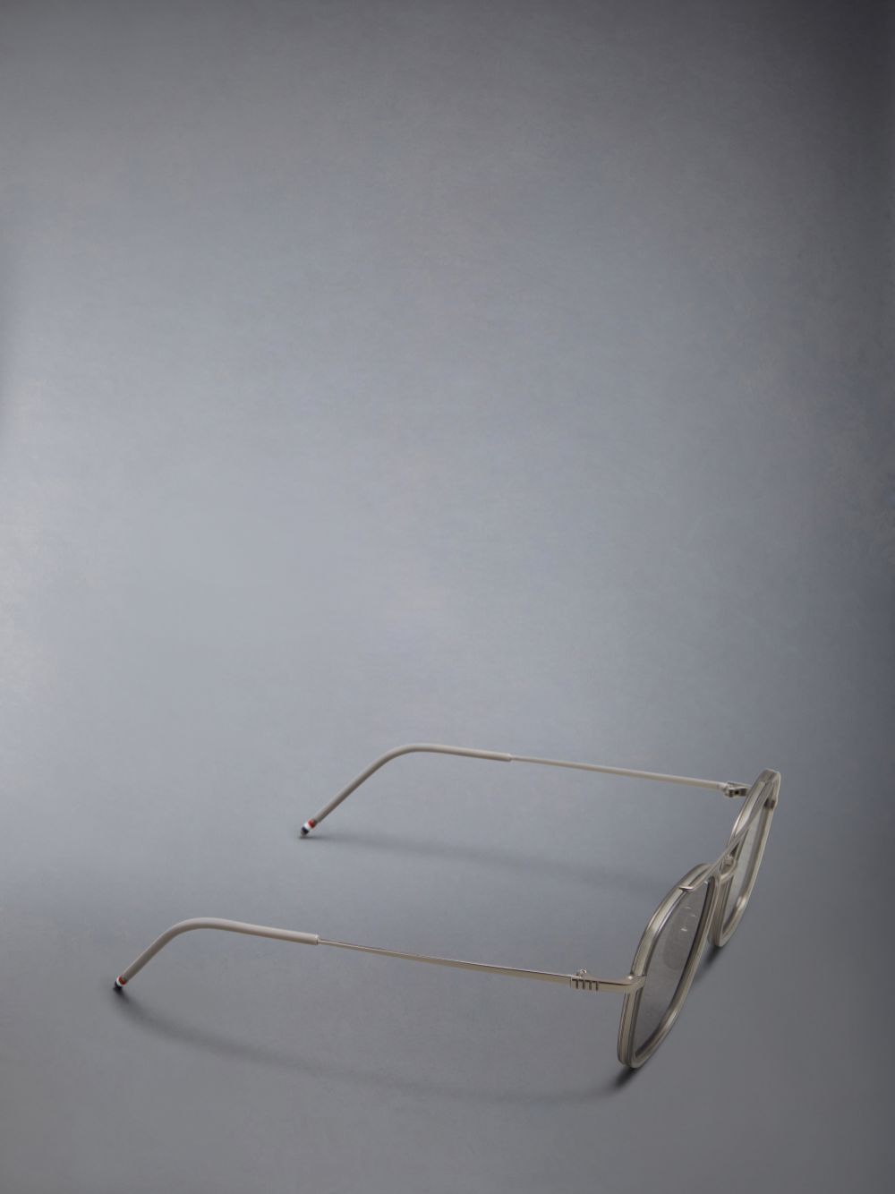 Thom Browne Acetate And Titanium Rectangular Aviator Sonnenbrille Herren Grau | CCT90C08467
