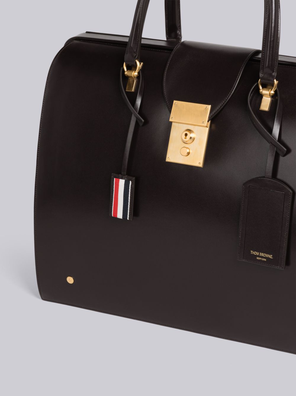Thom Browne Box Calf Leather Mr. Duffle Tasche Damen Braun | NVA53K48209