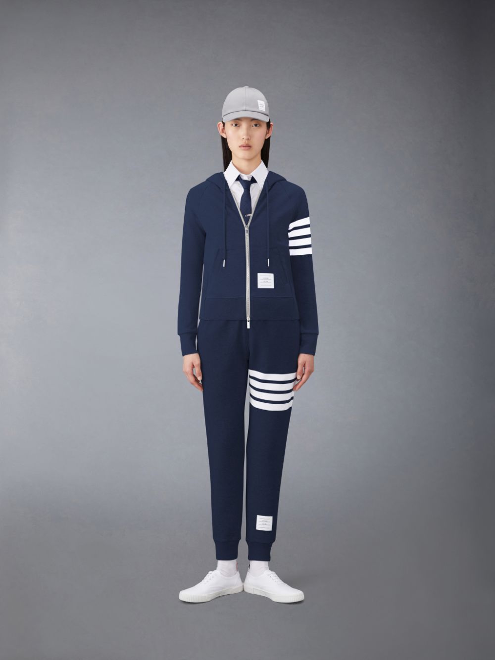 Thom Browne Classic Loopback 4-Bar Jogginghose Damen Blau | IKB87B12367