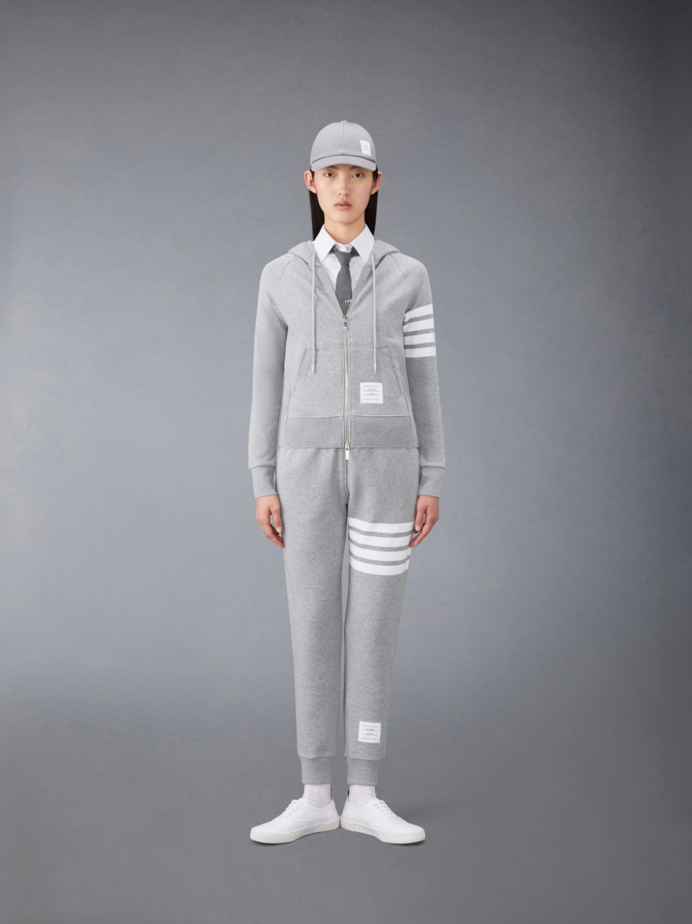 Thom Browne Classic Loopback 4-Bar Jogginghose Damen Grau | GWX11L09965