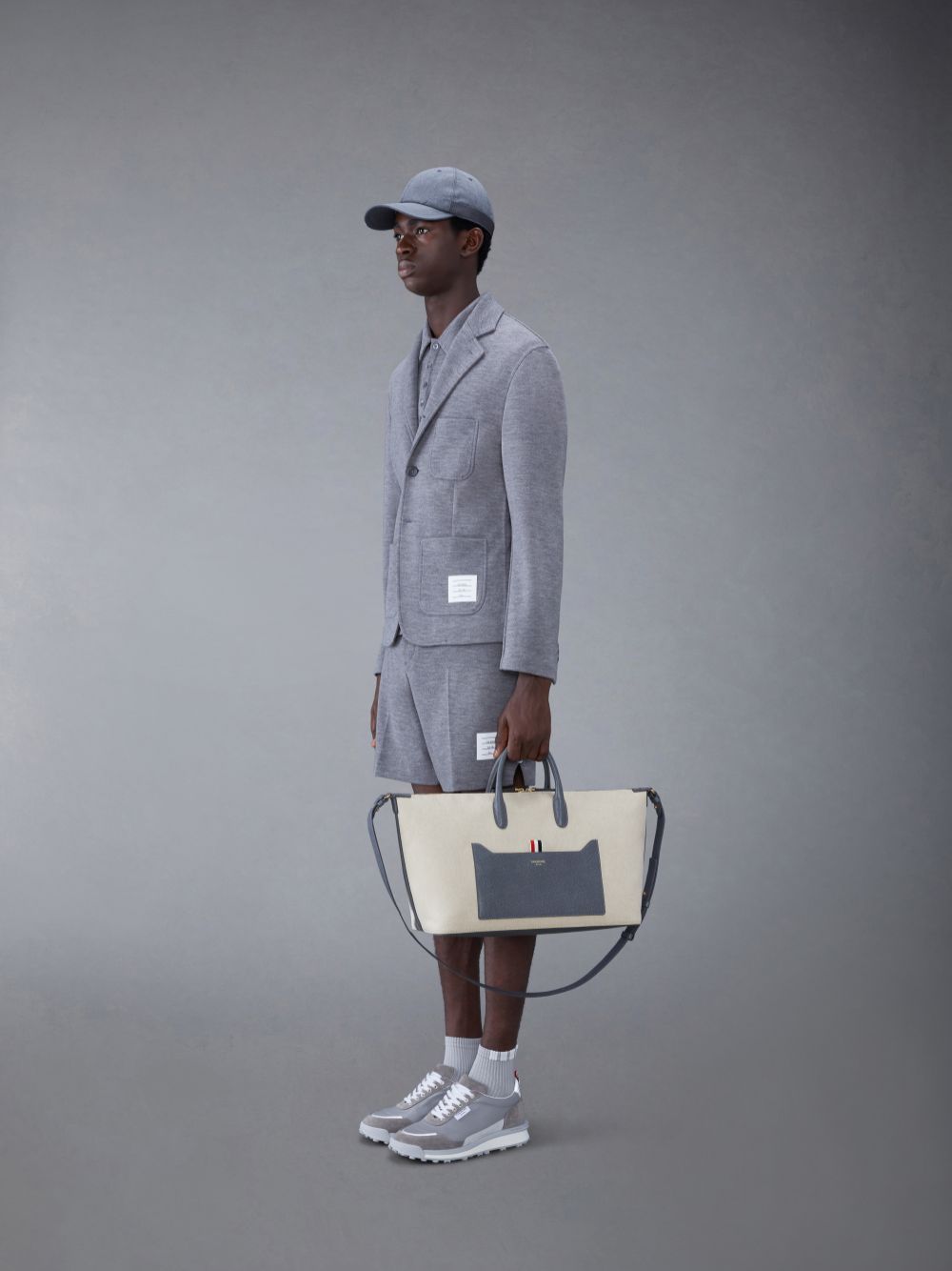Thom Browne Cotton Canvas Medium Duffle Tasche Damen Beige | MTA82L51983