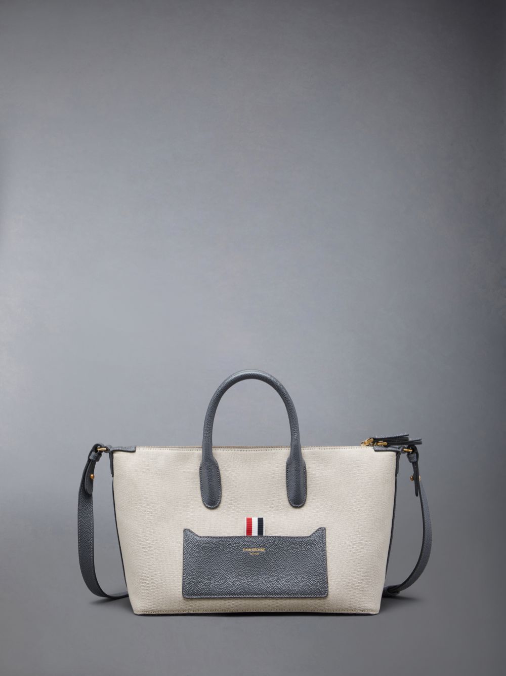Thom Browne Cotton Canvas Small Duffle Tasche Herren Beige | HHN07R78352