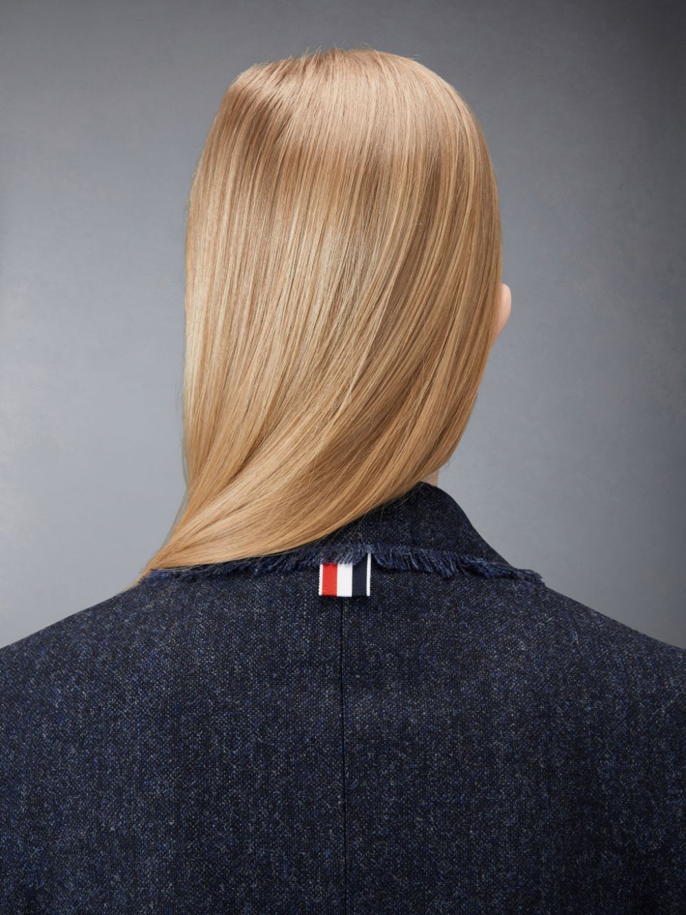 Thom Browne Donegal Tweed Wide Lapel Mäntel Damen Blau | ZIZ37O80867