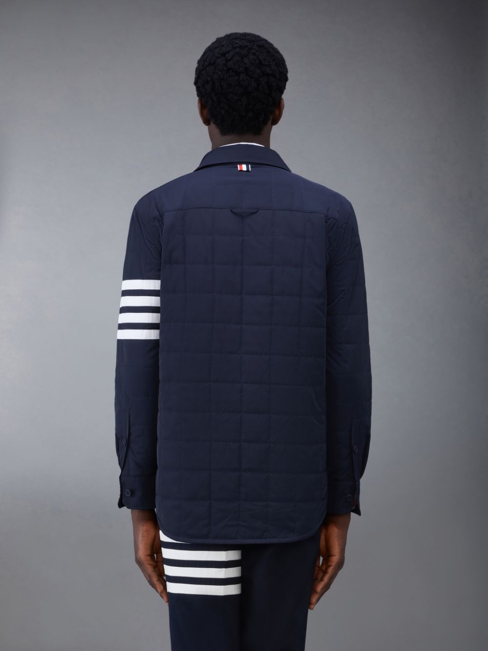 Thom Browne Downfilled Twill Shirt Mäntel Herren Blau | ILL33Y13751