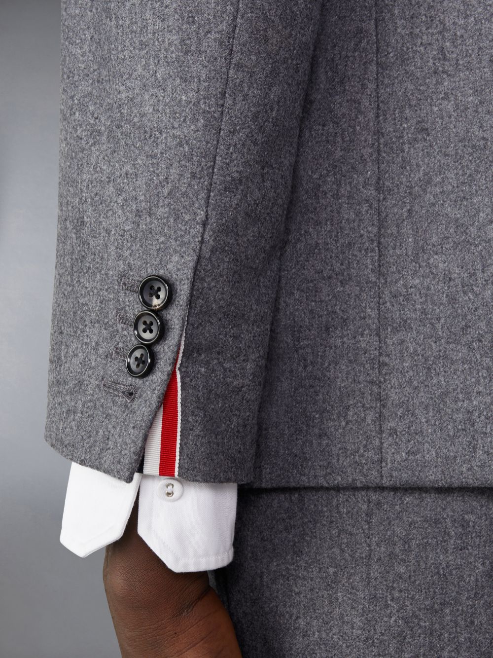 Thom Browne Flannel 4-Bar Unstructured Straight Fit Sport Mäntel Herren Grau | AZF91C63697