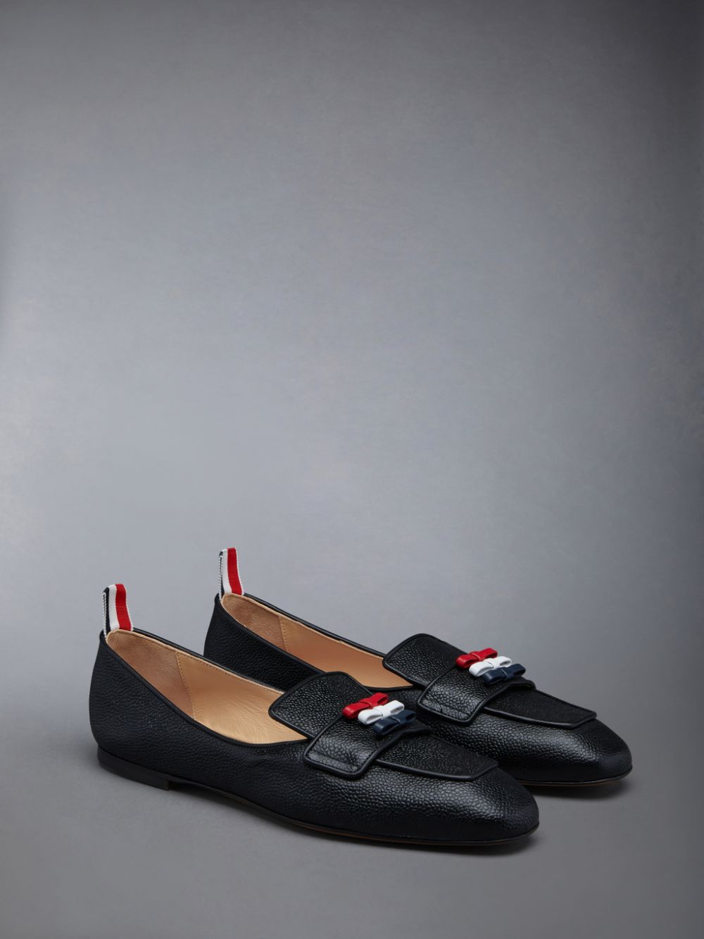 Thom Browne Flexible Leather Sole 3-Bow Halbschuhe Damen Schwarz | PTW07E04260