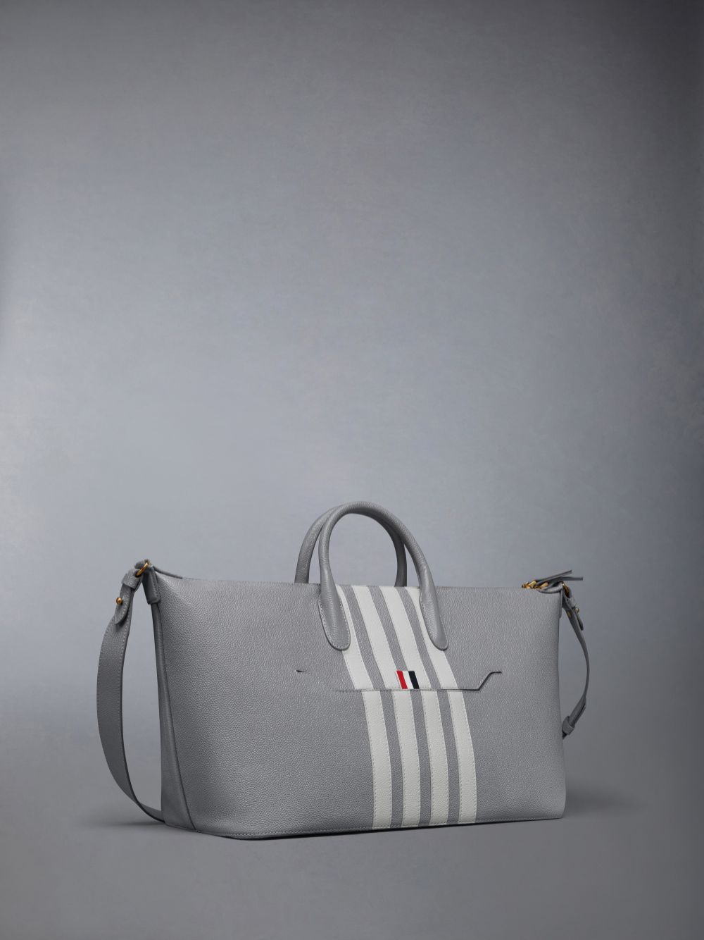 Thom Browne Pebble Grain 4-Bar Medium Duffle Tasche Damen Grau | TGD37Y52052
