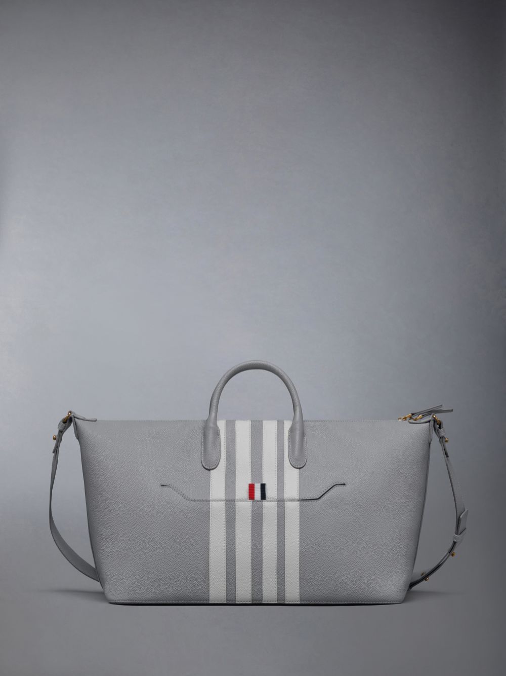 Thom Browne Pebble Grain 4-Bar Medium Duffle Tasche Damen Grau | TGD37Y52052