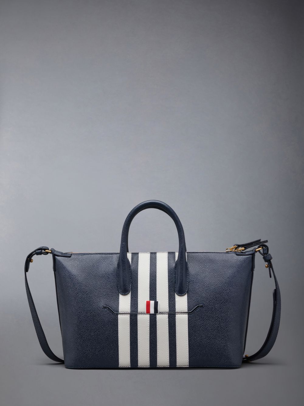 Thom Browne Pebble Grain 4-Bar Small Duffle Tasche Herren Blau | VGJ49W79203