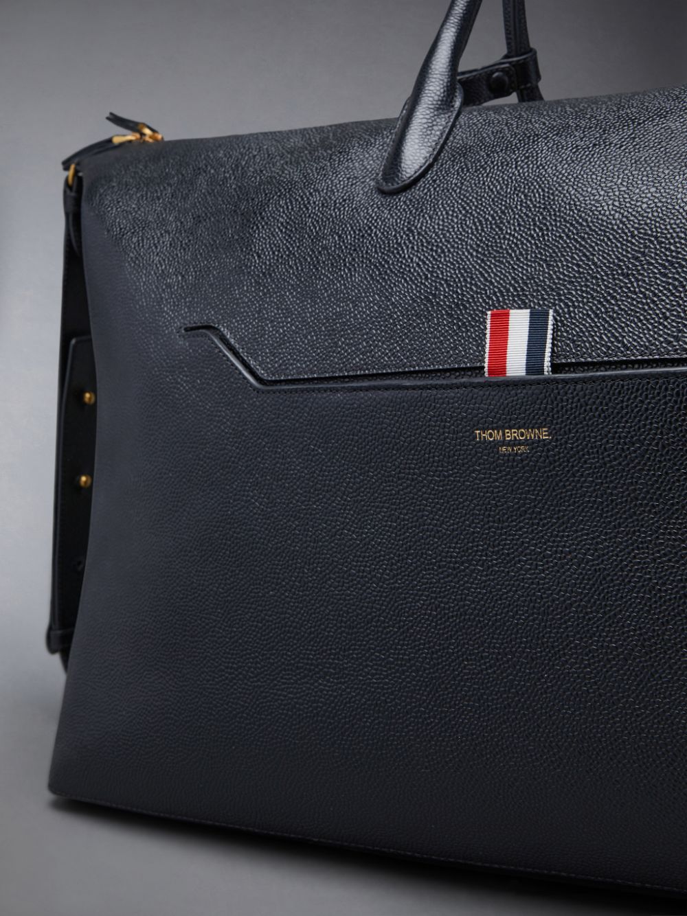 Thom Browne Pebble Grain Duffle Tasche Herren Schwarz | THJ96R81259