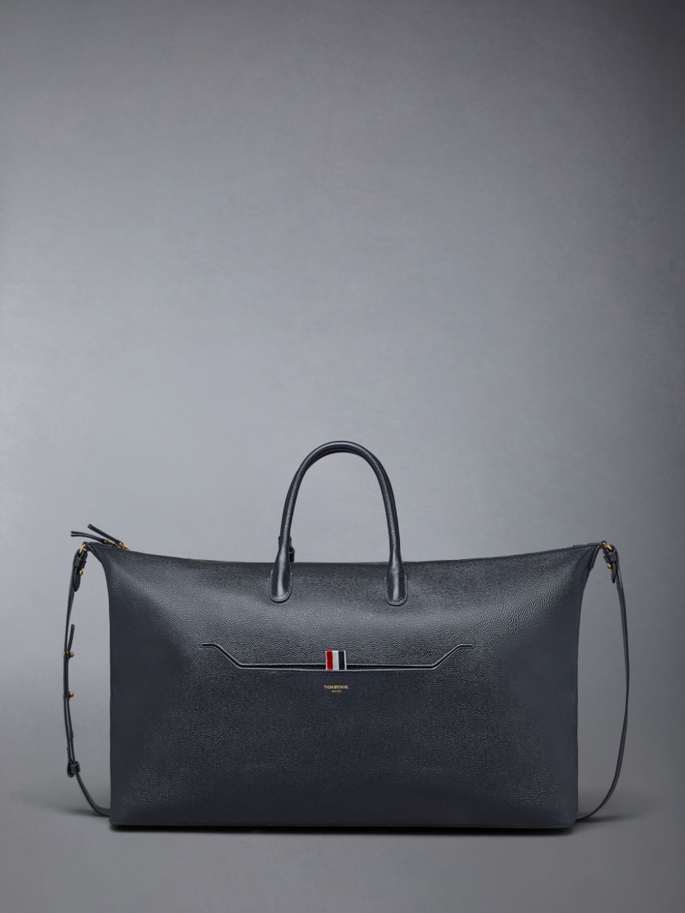 Thom Browne Pebble Grain Duffle Tasche Herren Schwarz | THJ96R81259