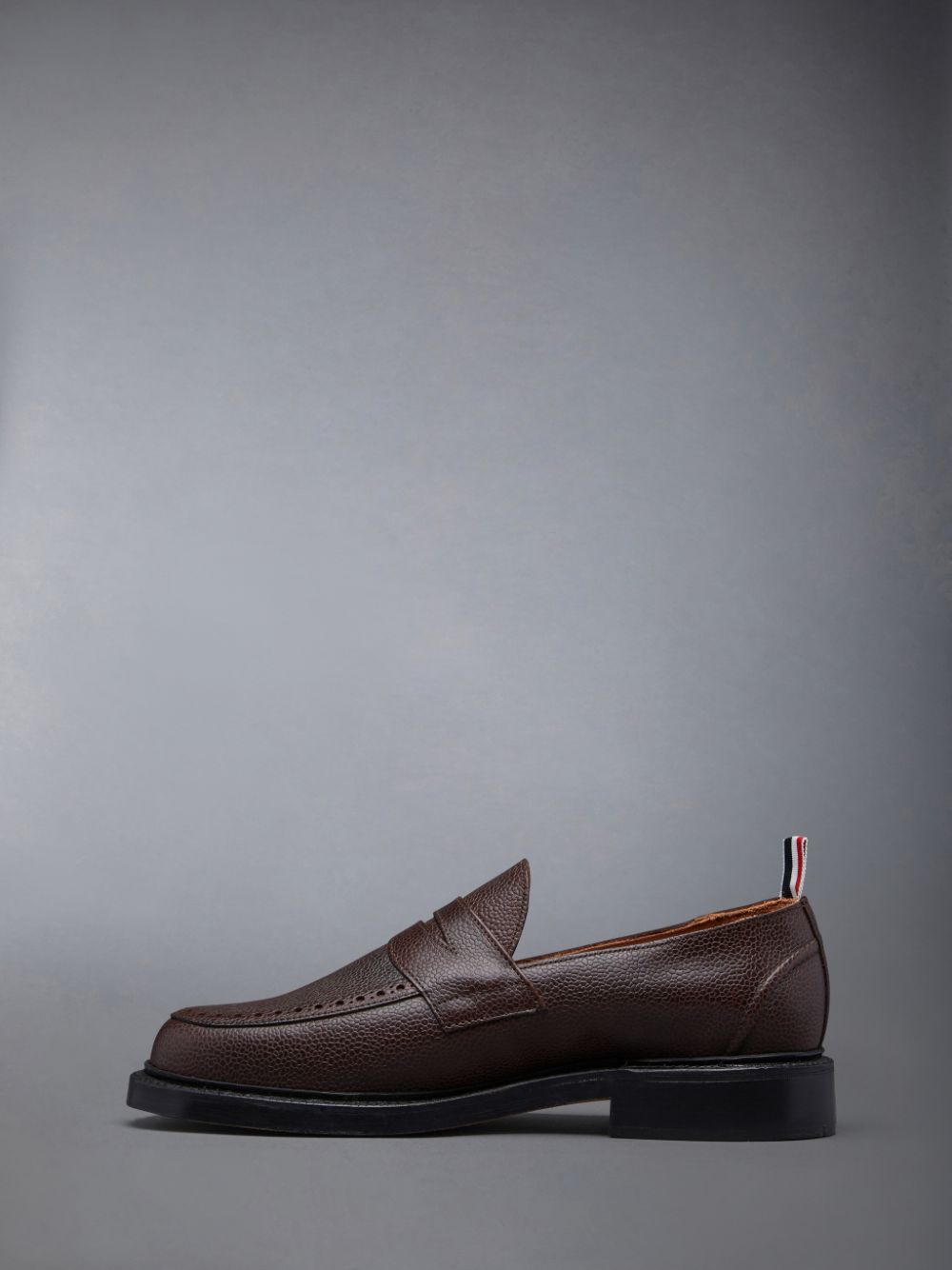 Thom Browne Pebble Grain Penny Halbschuhe Herren Braun | GKC96W65026