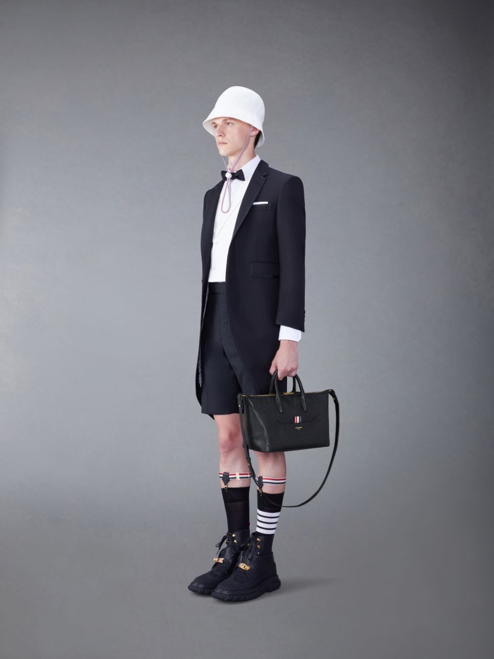Thom Browne Pebble Grain Small Duffle Tasche Damen Schwarz | ZFQ51O46208