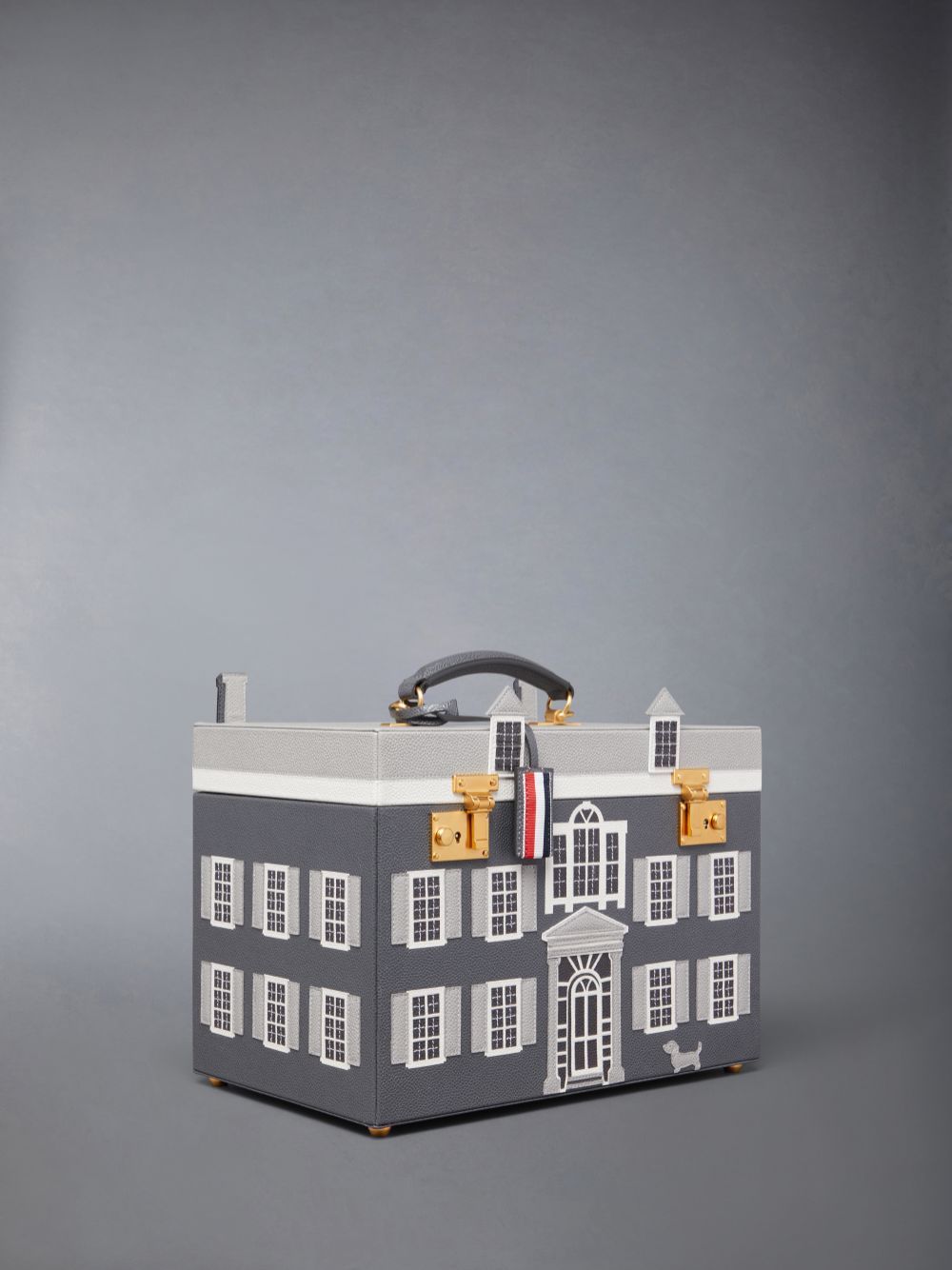 Thom Browne Pebble Grain Vanity Kulturbeutel Damen Grau | LBS86M51028