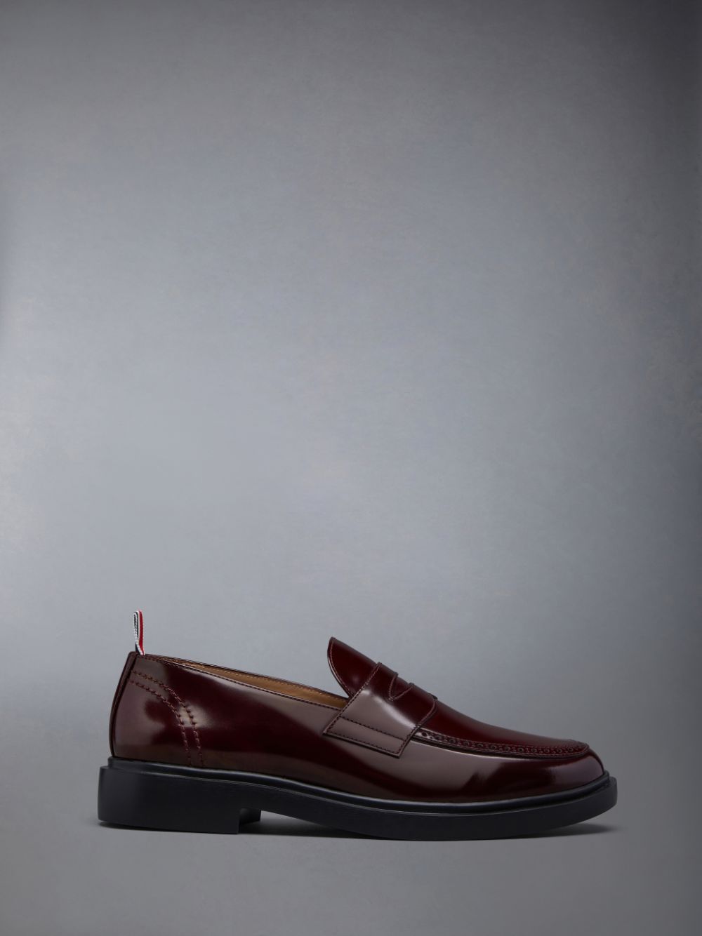Thom Browne Polished Calf Penny Halbschuhe Herren Rot | PJP44V99129