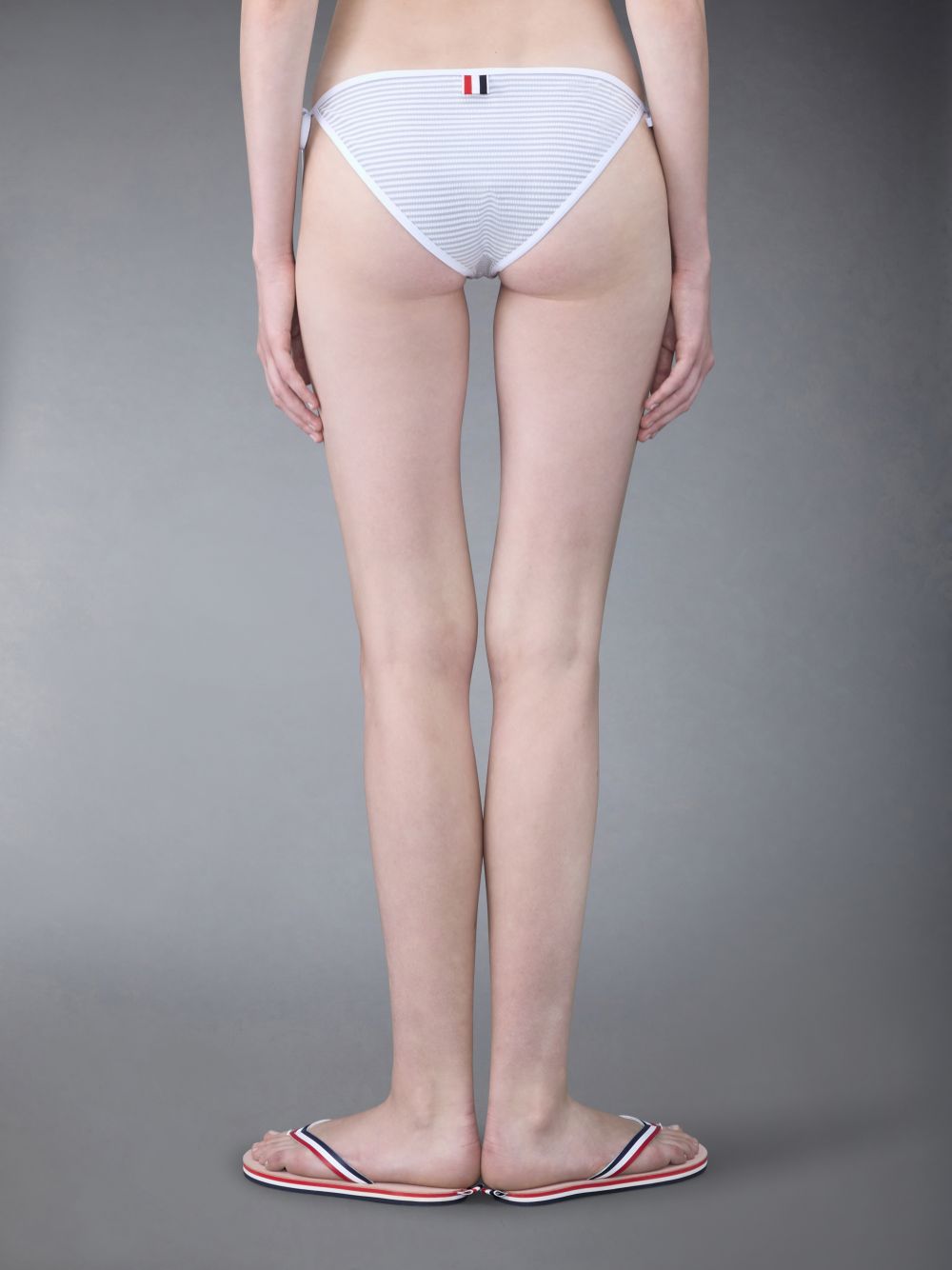 Thom Browne Seersucker Tie Bikinihose Damen Grau | DTP06B12825