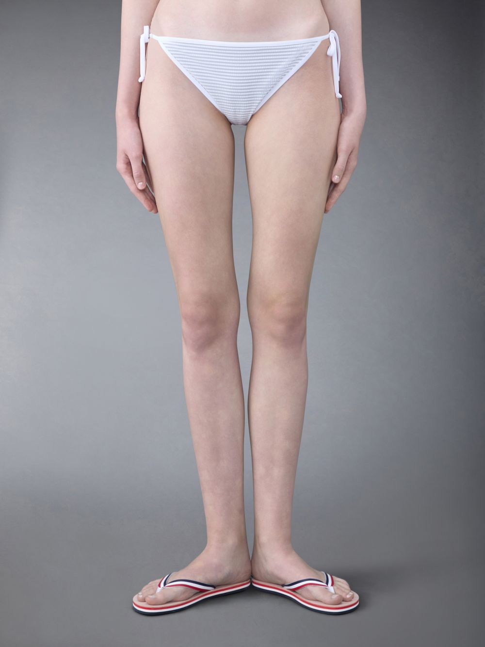 Thom Browne Seersucker Tie Bikinihose Damen Grau | DTP06B12825