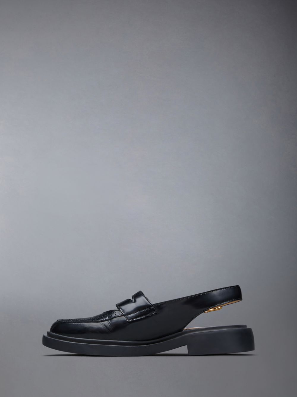 Thom Browne Spazzolato Slingback Penny Halbschuhe Damen Schwarz | KTT40D02646