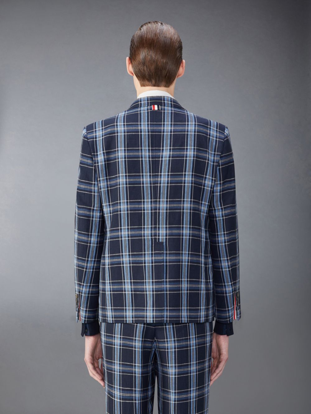 Thom Browne Wool Linen Unstructured Straight Fit Sport Mäntel Herren Blau | RYB30P53766